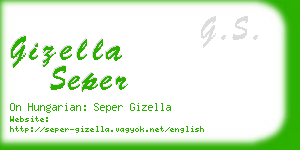 gizella seper business card